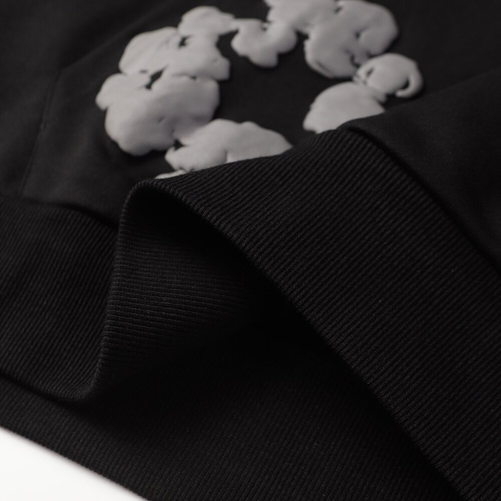 Denim Tears Black Embossed Print Hooded Sweatshirt - Picture 5 of 8